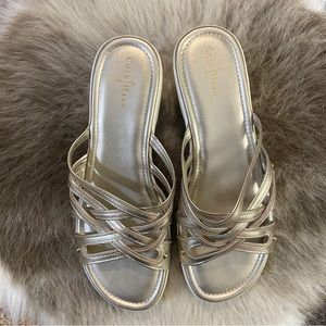 Cole Haan Nike Air Platform Strappy Wedge G Series Sandals Size 9.5